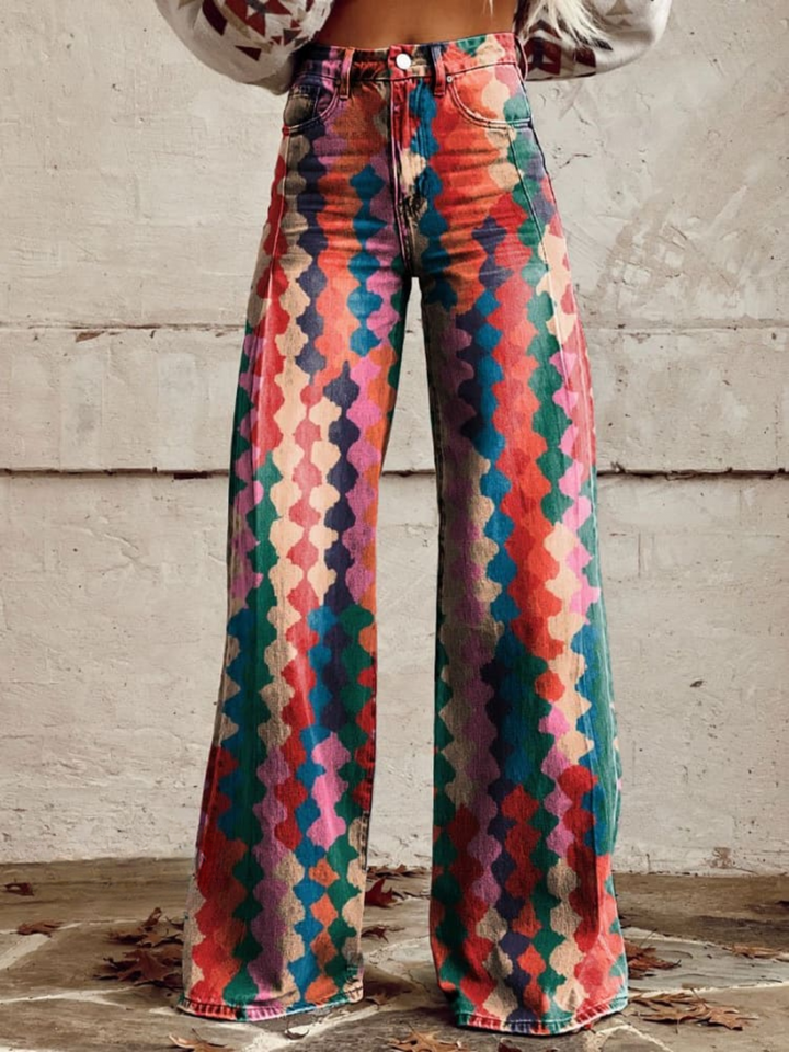 Amélie - Elegantní Bohemian Kalhoty