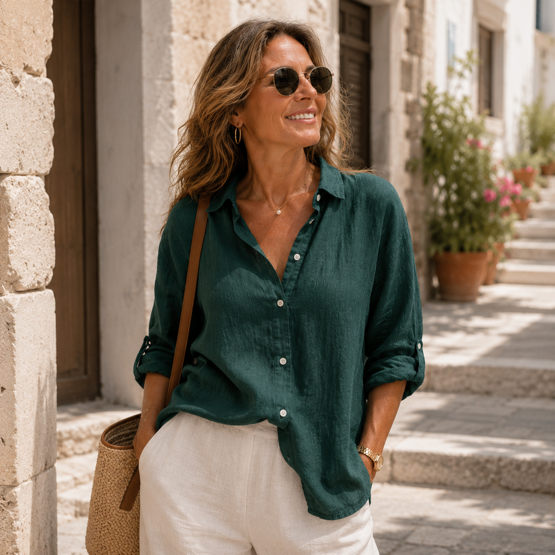 Cheryl | Chemisier élégant en lin pour femmes
