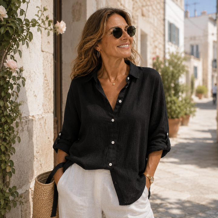 Cheryl | Chemisier élégant en lin pour femmes