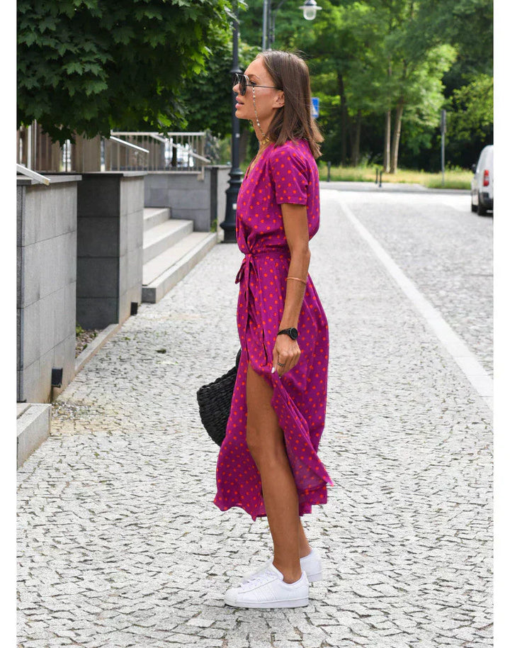 Petra - Elegantní šaty s výstřihem do V a modelujícím střihem