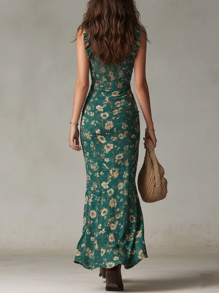 Zara™ | Bohemian Květinové Ruchované Maxi Šaty