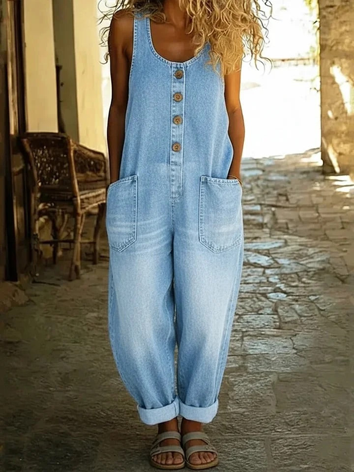 Saylor - Vintage Washed Bavlněné Džínové Kapsáče