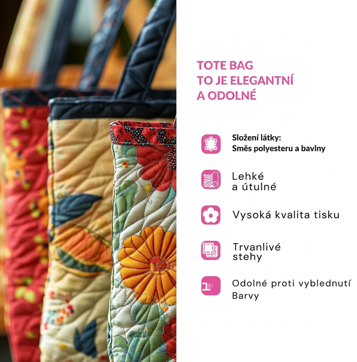 Ručně vyráběná taška - Jemná magnólie